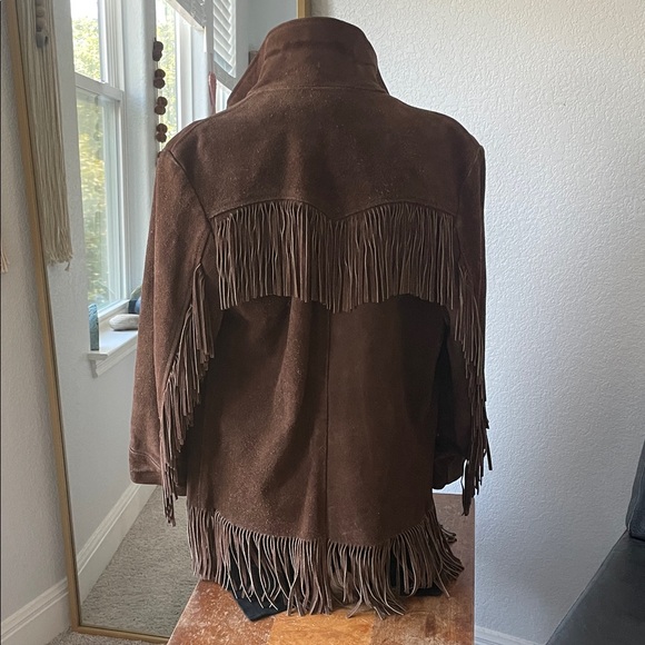 Vintage Suede Leather Fringe  Jacket - Picture 2 of 6
